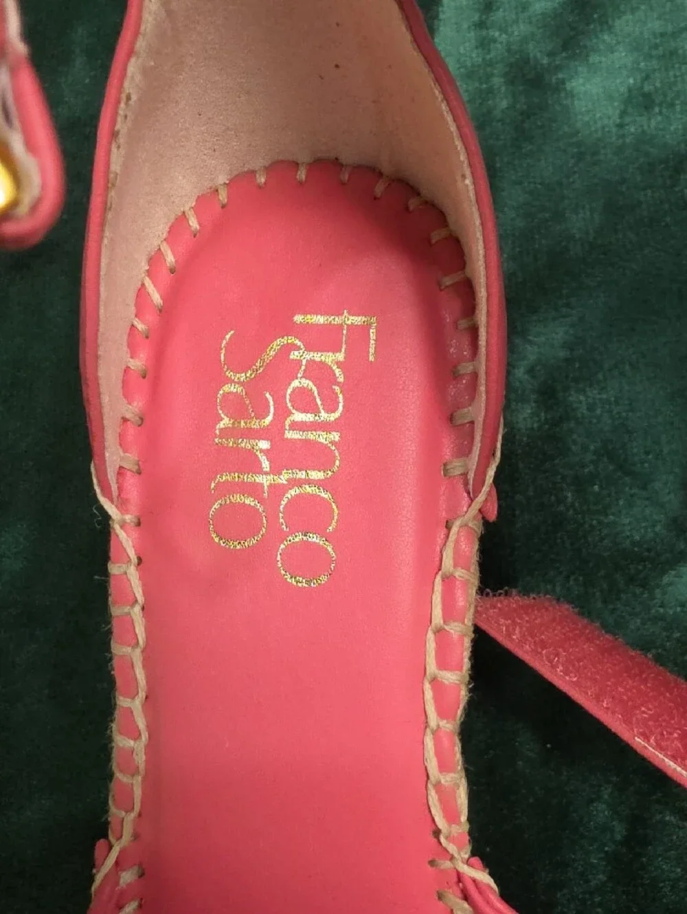Franco Sarto Clementine Strawberry-Pink Knot Espadrille Wedge Sandals - Size 5.5